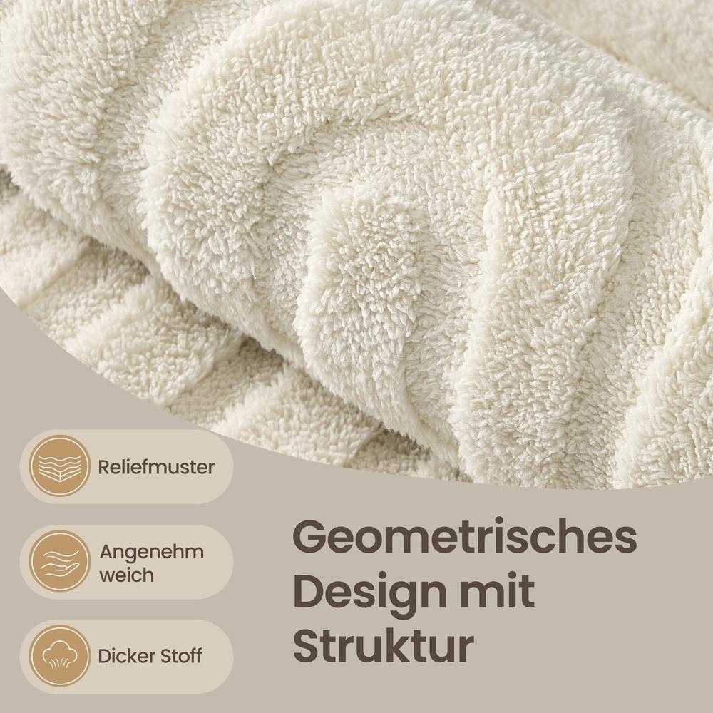 Waschbarer Teppich Mit Geometrischem 3D-Muster - Rutschfeste Unterseite - Für Wohnzimmer Und Schlafzimmer