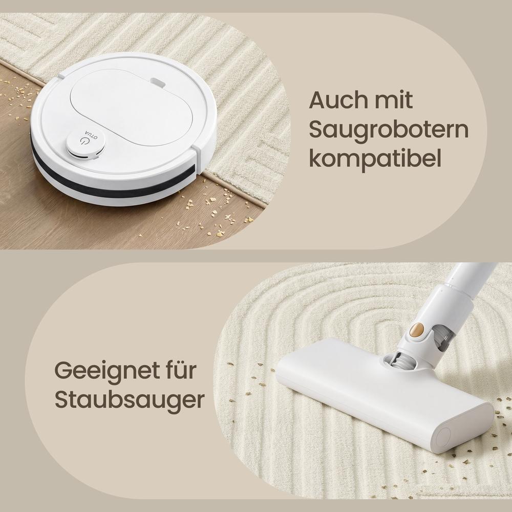 Waschbarer Teppich Mit Geometrischem 3D-Muster - Rutschfeste Unterseite - Für Wohnzimmer Und Schlafzimmer