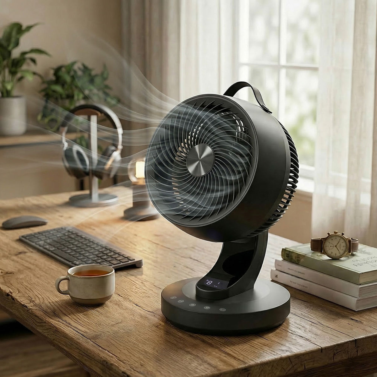 Ventilator Mit Fernbedienung - Steh- Und Tischventilator In 2 Größen - Leise Mit 15 Geschwindigkeitsstufen Und LED-Display