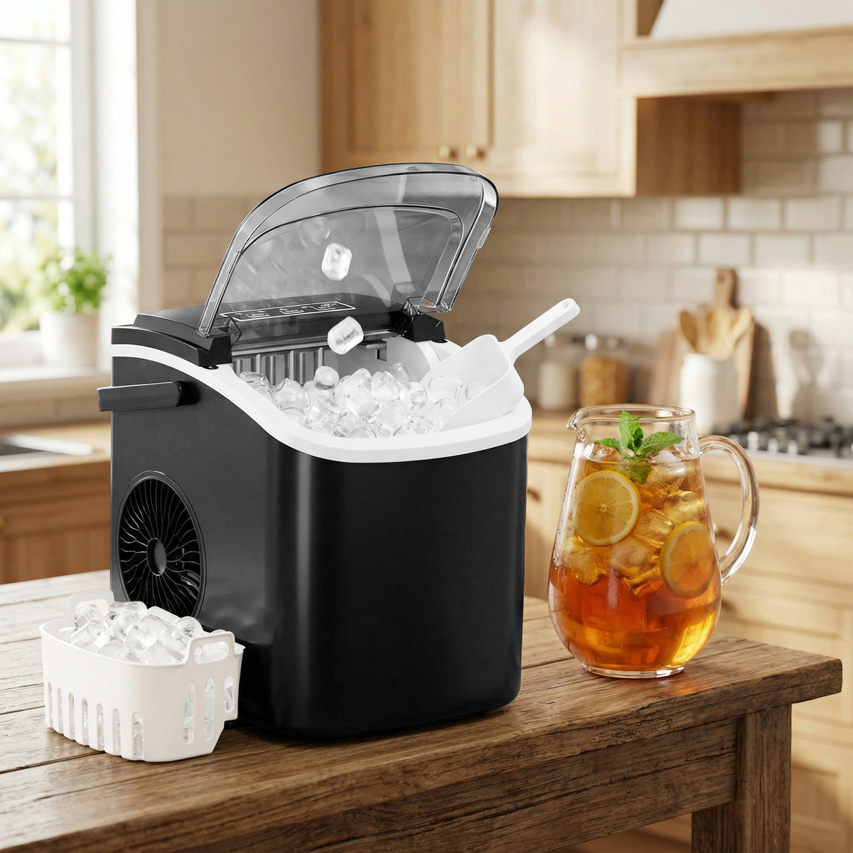 Eiswürfelmaschine Tragbar - Mit Selbstreinigung - 9 Eiswürfel In 6 Minuten
