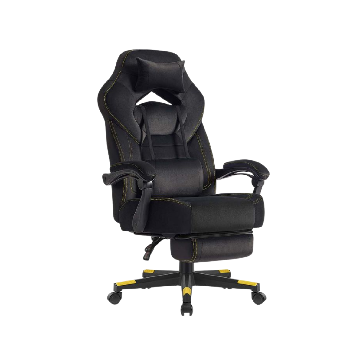 Gaming-Stuhl mit Fußstütze – ergonomisch – neigbar – extra dicke Sitzfläche – höhenverstellbar