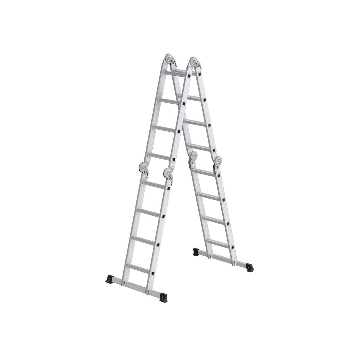 Aluminium Vouwladder - Multifunctionele Ladder - 6 - in - 1 Trapladder - 150 kg Draagvermogen - De Vries Meubels