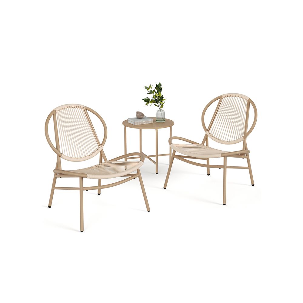 Balkonmeubelset - Set van 3 met tafel en 2 stoelen - Balkonset - Tuinset - De Vries Meubels