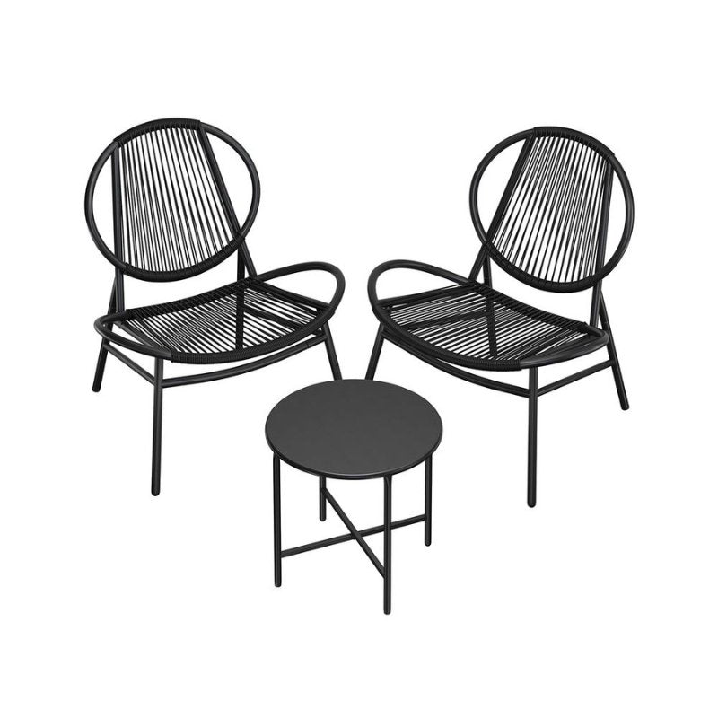 Balkonmeubelset - Set van 3 met tafel en 2 stoelen - Balkonset - Tuinset - De Vries Meubels