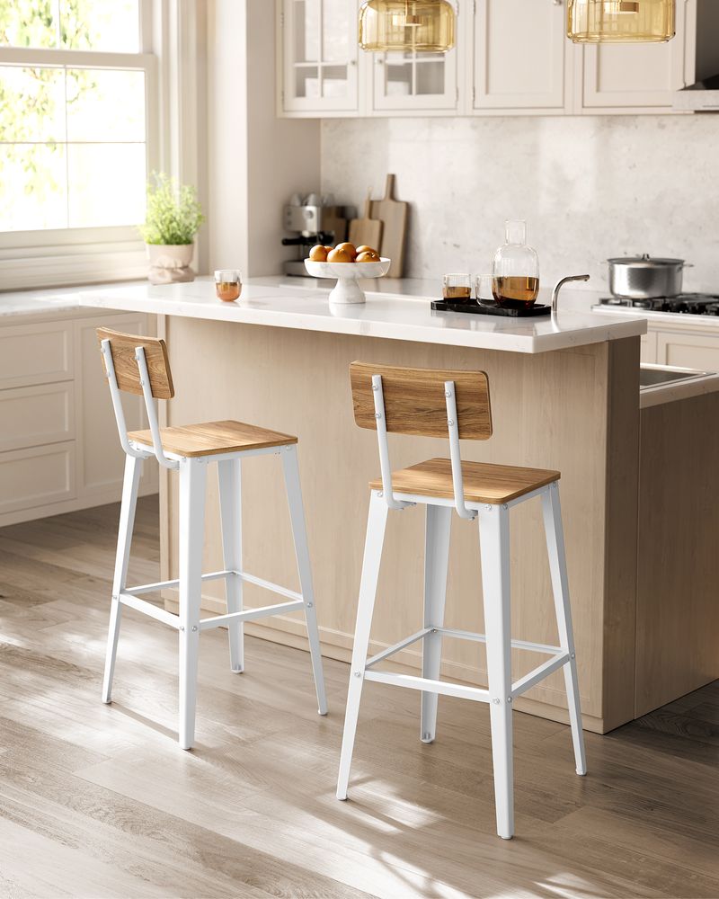 Barkrukken met Rugleuning - Set van 2 of 4 - De Vries Meubels