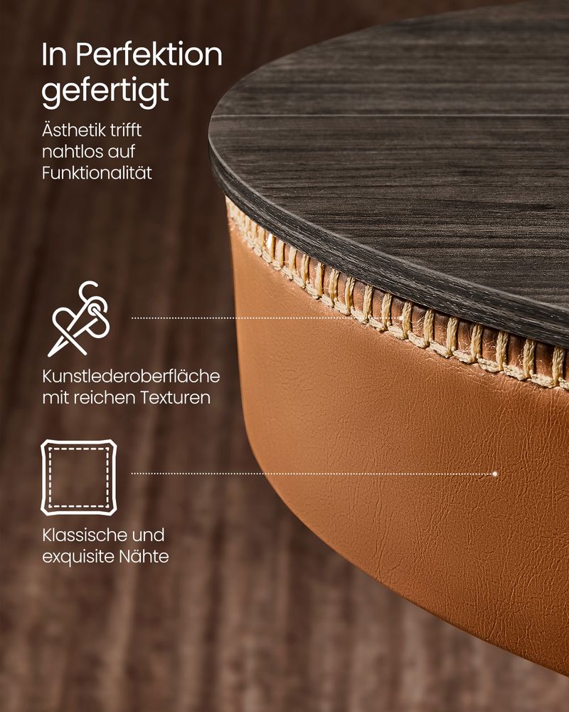 Bartafel met Opbergruimte - Hoogte Verstelbaar (83 - 105 cm) - Ronde Design Tafel - De Vries Meubels