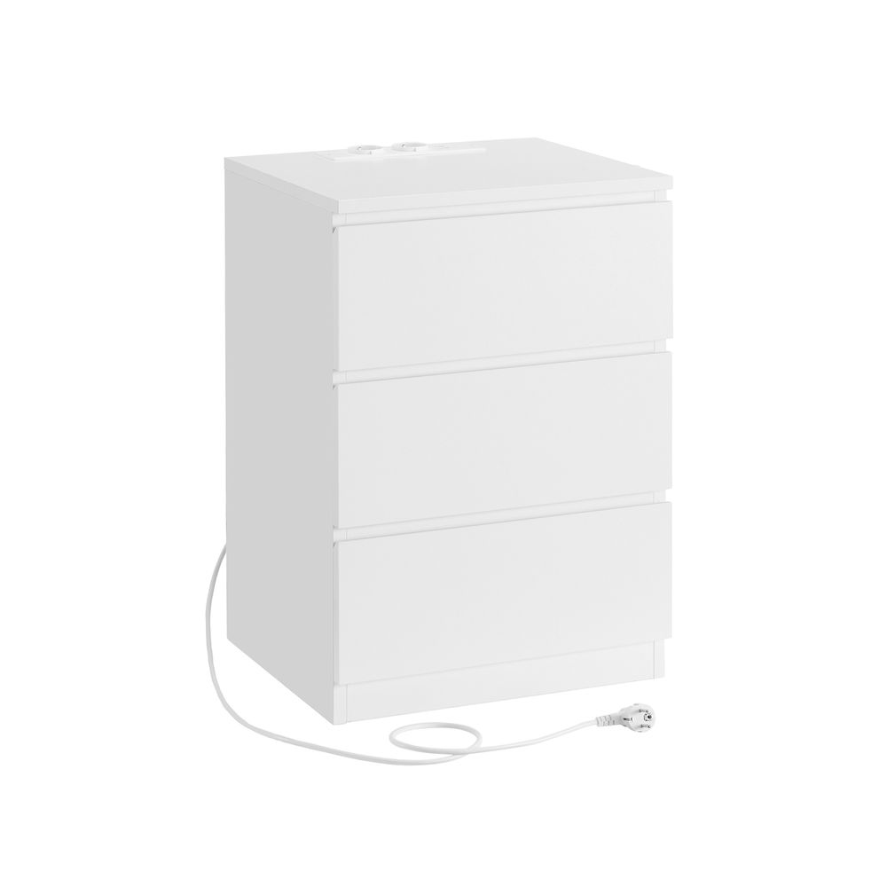 Bijzettafel met Oplaadstation - Nachtkastje met USB - aansluiting - Kastje met Stopcontact - De Vries Meubels