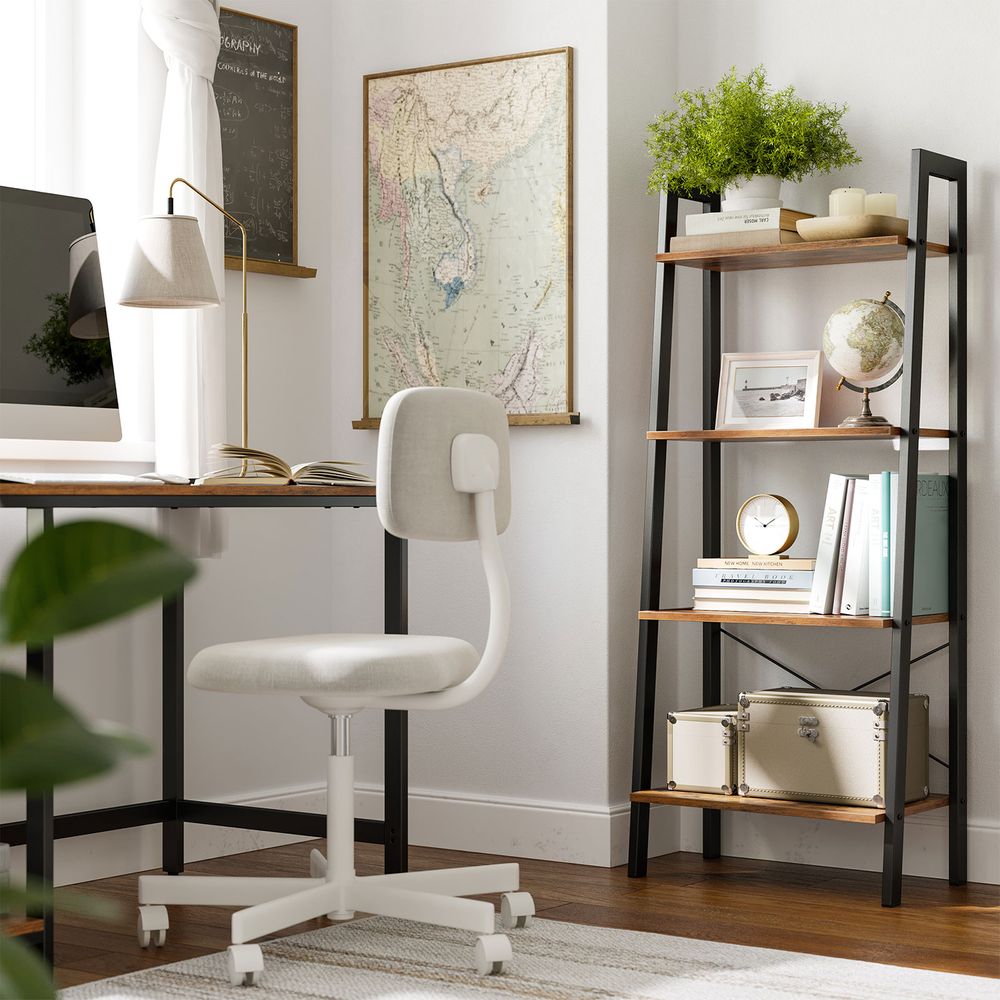 Boekenkast - Ladderrek Met 4 Planken - Stijlvol & Ruimtebesparend - De Vries Meubels