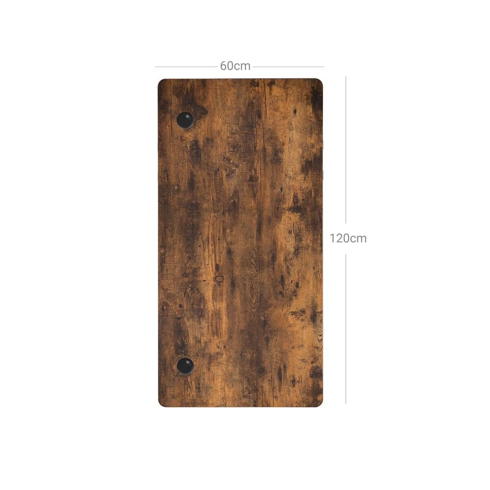 Bruin bureaublad voor elektrisch verstelbaar bureau - De Vries Meubels