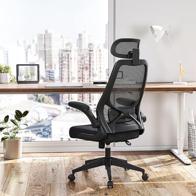 Bureaustoel met Mesh Rugleuning - Ademend - Ergonomisch Ontworpen - Compleet Verstelbaar - De Vries Meubels