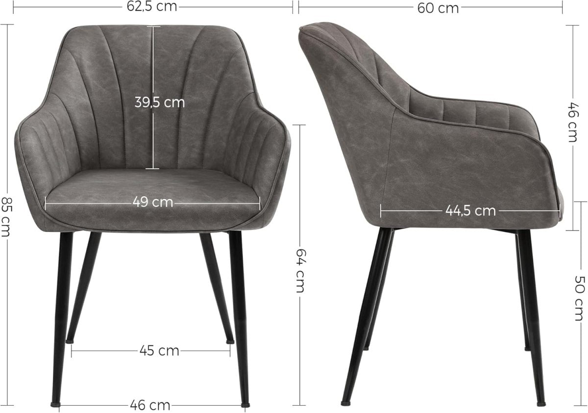 Comfortabele eetkamerstoel met armleuning - Modern design - De Vries Meubels