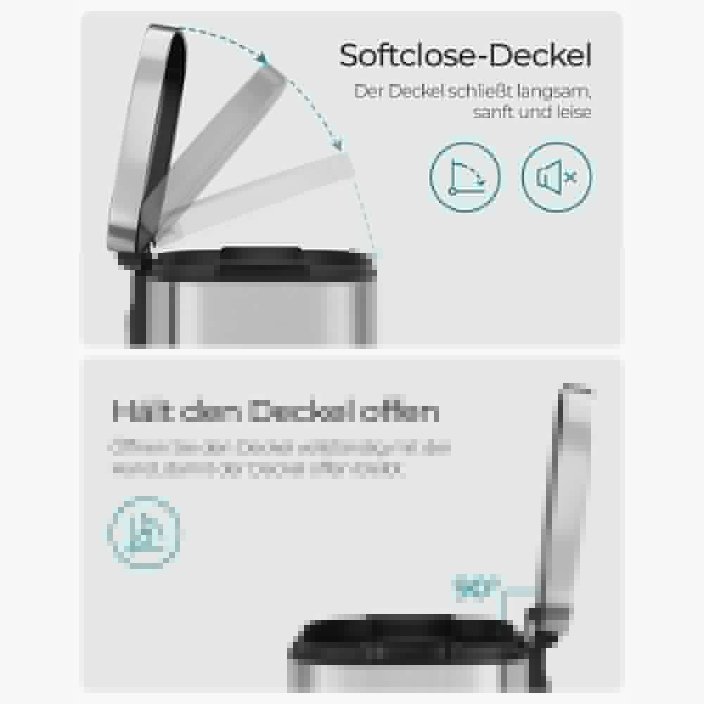 Compacte Prullenbak - 30 Liter - Afvalbak - De Vries Meubels