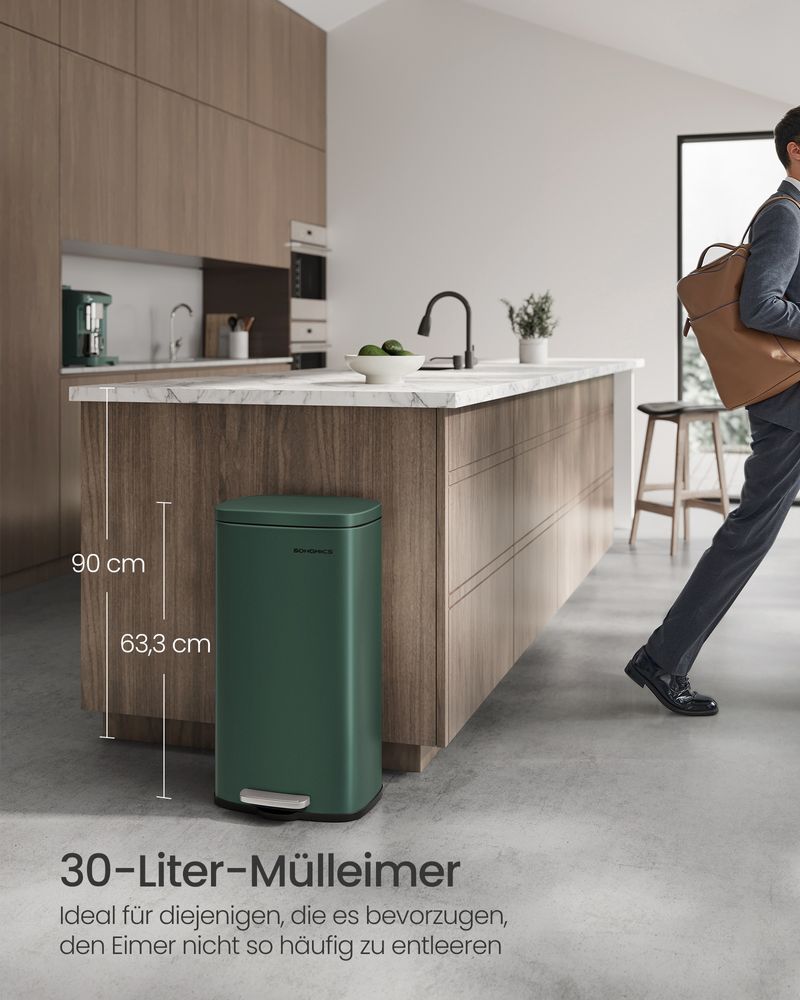 Compacte Prullenbak - 30 Liter - Afvalbak - De Vries Meubels