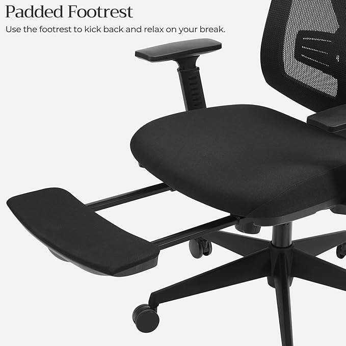 Compleet Verstelbare Bureaustoel - Ergonomische Bureaustoel - Kantoorstoel - Verstelbare Rugleuning - De Vries Meubels