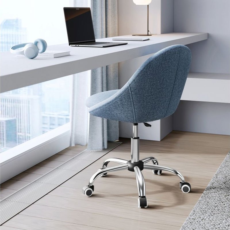 Draaistoel zonder Armleuningen - Compacte Bureaustoel - 360° Verstelbare Stoel - De Vries Meubels