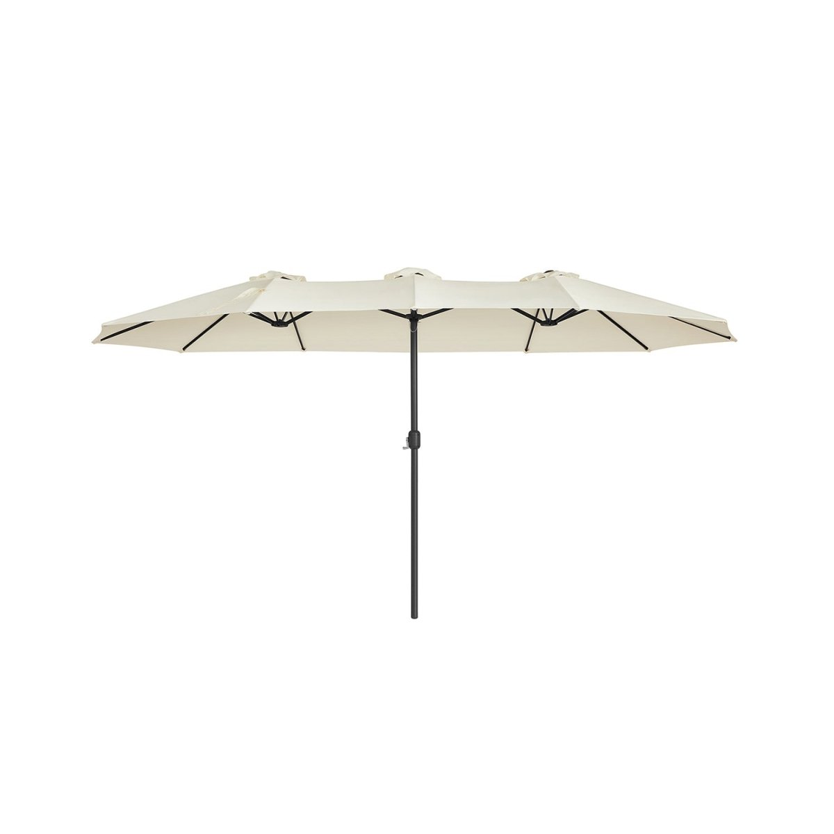 Dubbele Parasol 460 x 270 cm - Extra Groot met UV - Bescherming en Zwengel - De Vries Meubels