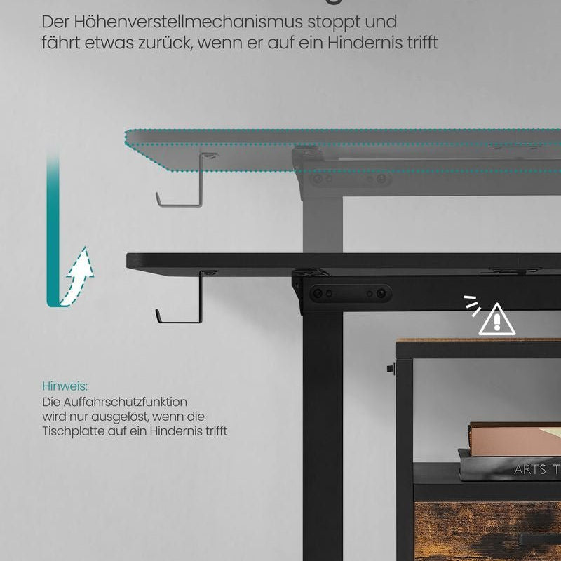 Elektrisch Hoog Laag Bureau - Elektrisch Verstelbaar - Schrijftafel - Ergonomisch Bureau - De Vries Meubels