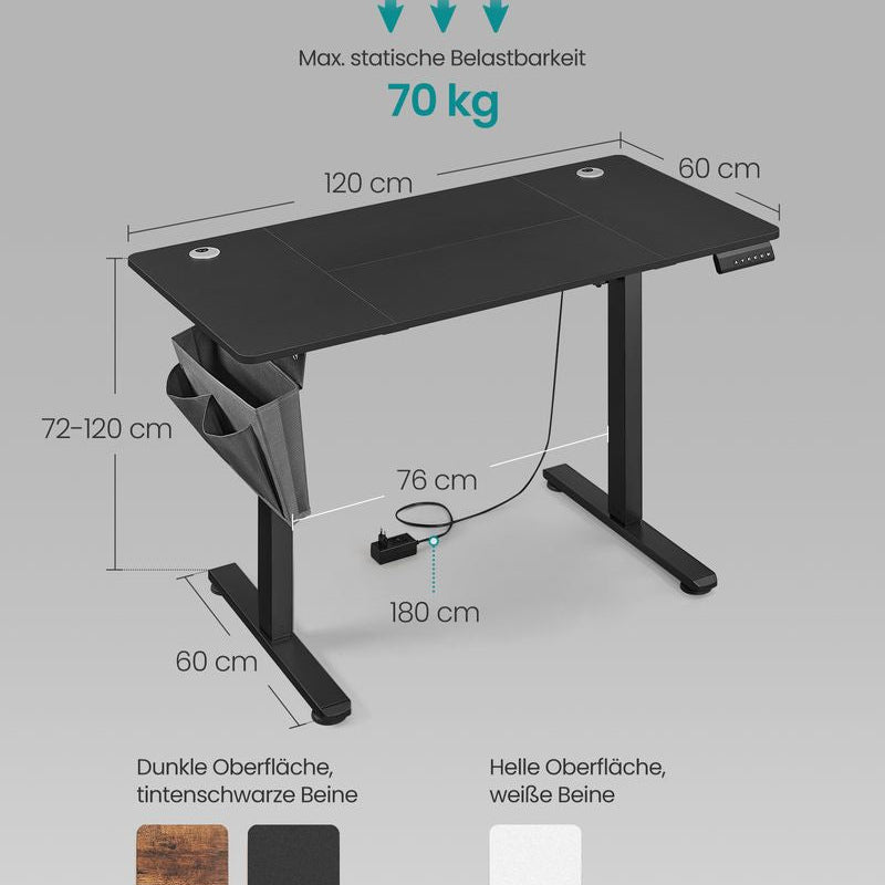 Elektrisch Hoog Laag Bureau - Elektrisch Verstelbaar - Schrijftafel - Ergonomisch Bureau - De Vries Meubels