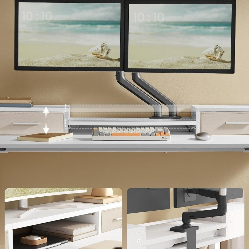 Elektrisch Sta Bureau met LED - Gamebureau - Zit Sta Bureau - In hoogte verstelbaar - De Vries Meubels