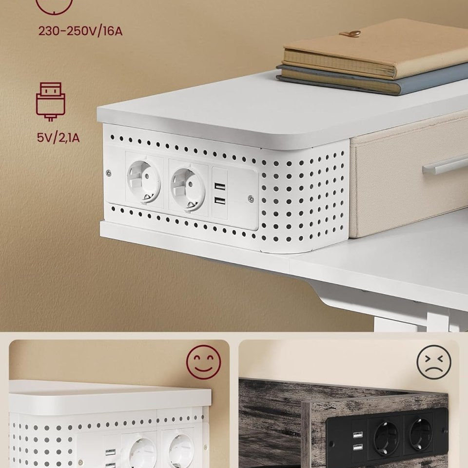 Elektrisch Sta Bureau met LED - Gamebureau - Zit Sta Bureau - In hoogte verstelbaar - De Vries Meubels