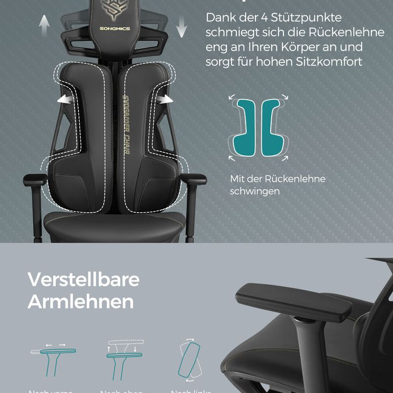 Elite Gaming 2.0 Ergonomische Gamestoel - Compleet Verstelbare Gaming Stoel - Gamingchair - De Vries Meubels
