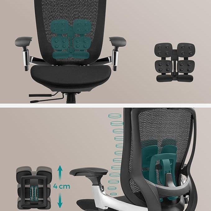 Ergo Elite 2.0 Ergonomische Bureaustoel - Compleet Verstelbaar - 6 - delige TPR - lendensteun - Tot 150 kg belastbaar - De Vries Meubels