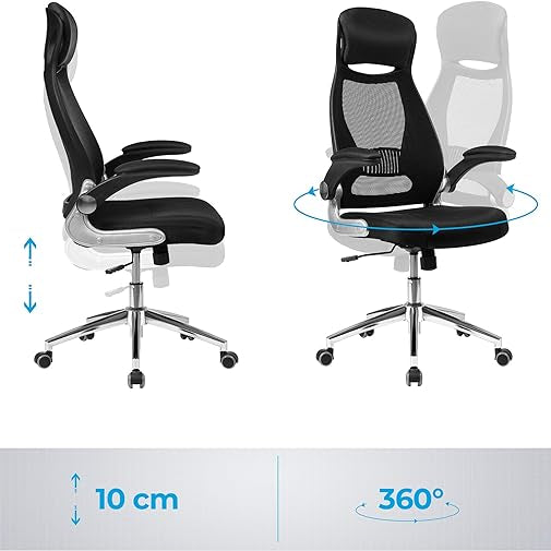 Ergonomische Bureaustoel - Draaibare Kantoorstoel - In Hoogte Verstelbaar - Ademende Rugleuning - De Vries Meubels