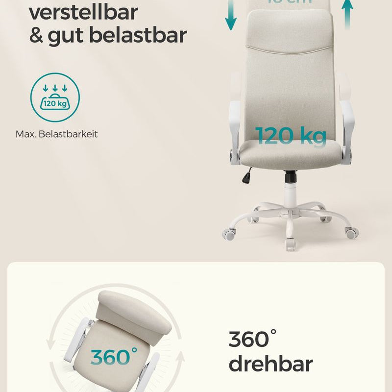 Ergonomische Bureaustoel Met Comfortabele Stofbekleding - De Vries Meubels