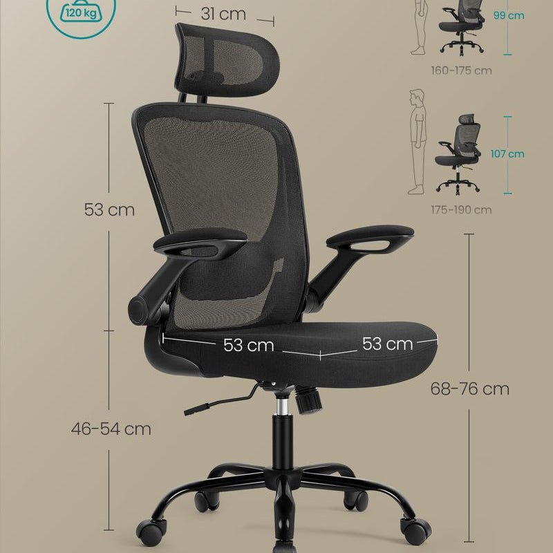 Ergonomische Bureaustoel met Hoofdsteun - Comfort en Ondersteuning - De Vries Meubels