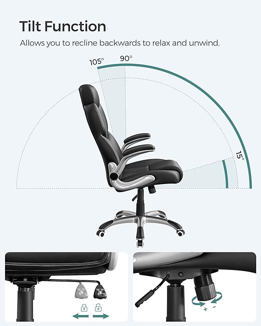 Ergonomischer Regiestuhl - Bürostuhl Leder - Belastbar bis 150 kg