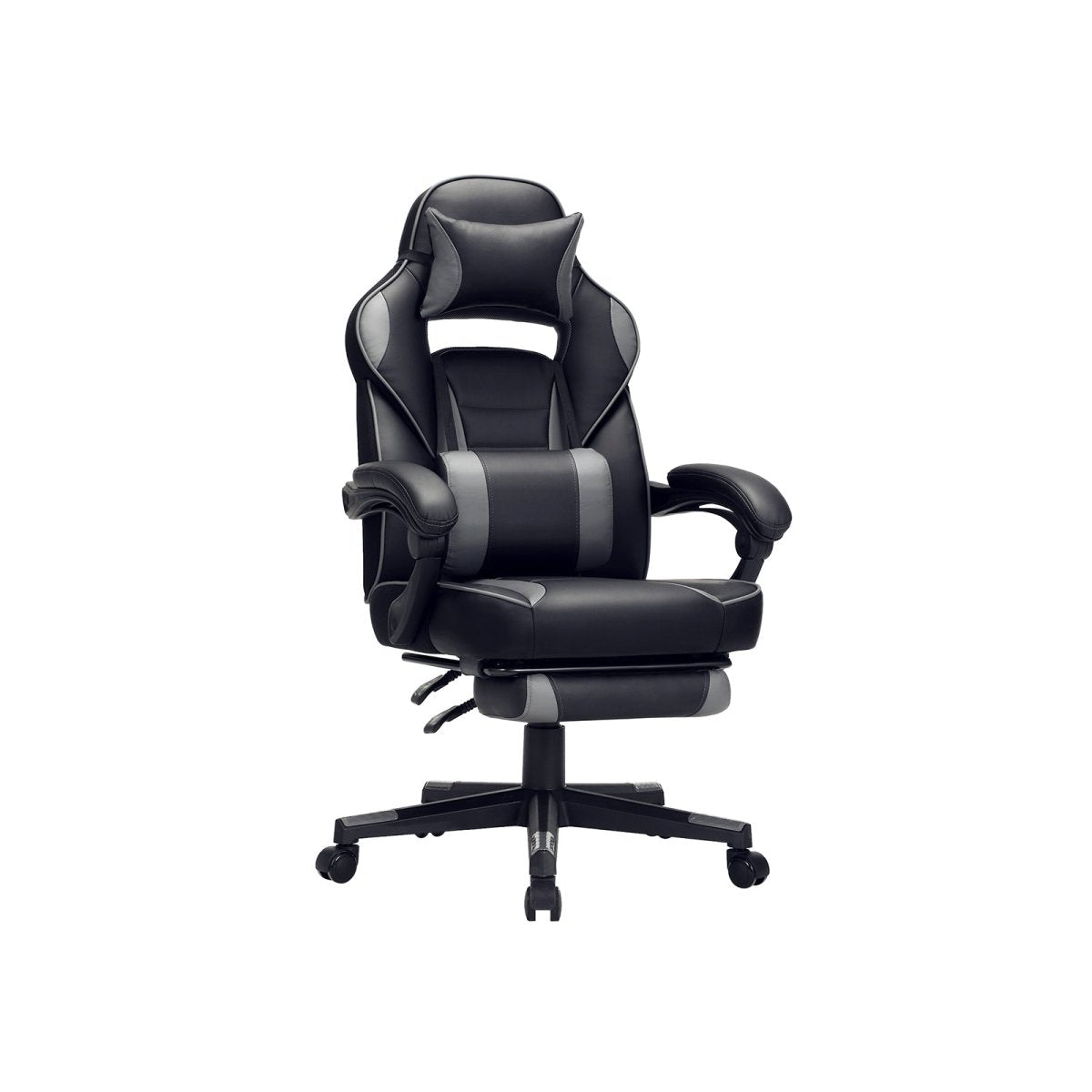 Gamestoel - Ergonomische Gamingstoel - Verstelbaar Bureaustoel - Hoofdkussen en Voetensteun - De Vries Meubels