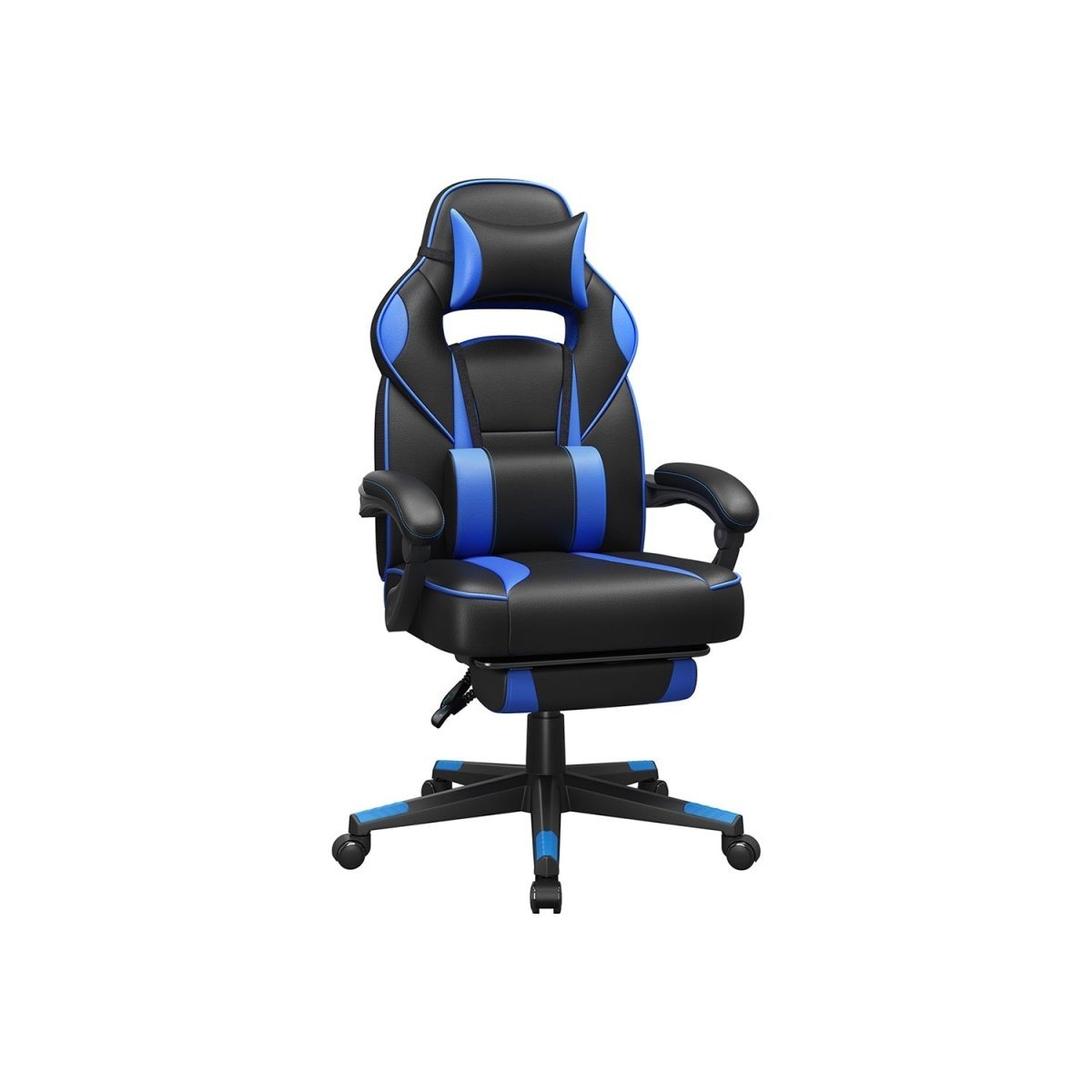 Gamestoel - Ergonomische Gamingstoel - Verstelbaar Bureaustoel - Hoofdkussen en Voetensteun - De Vries Meubels