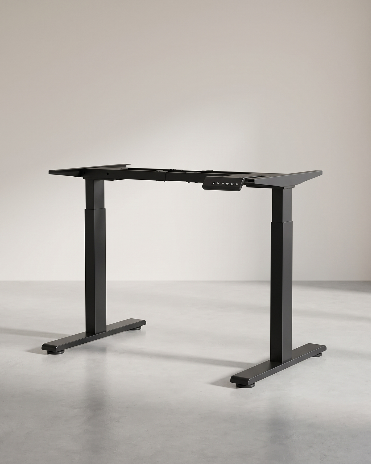 Elektrisch höhenverstellbares Schreibtischgestell – Doppelmotor – Höhenverstellung 69–115 cm – 4 Speicherfunktionen – Belastbarkeit 120 kg