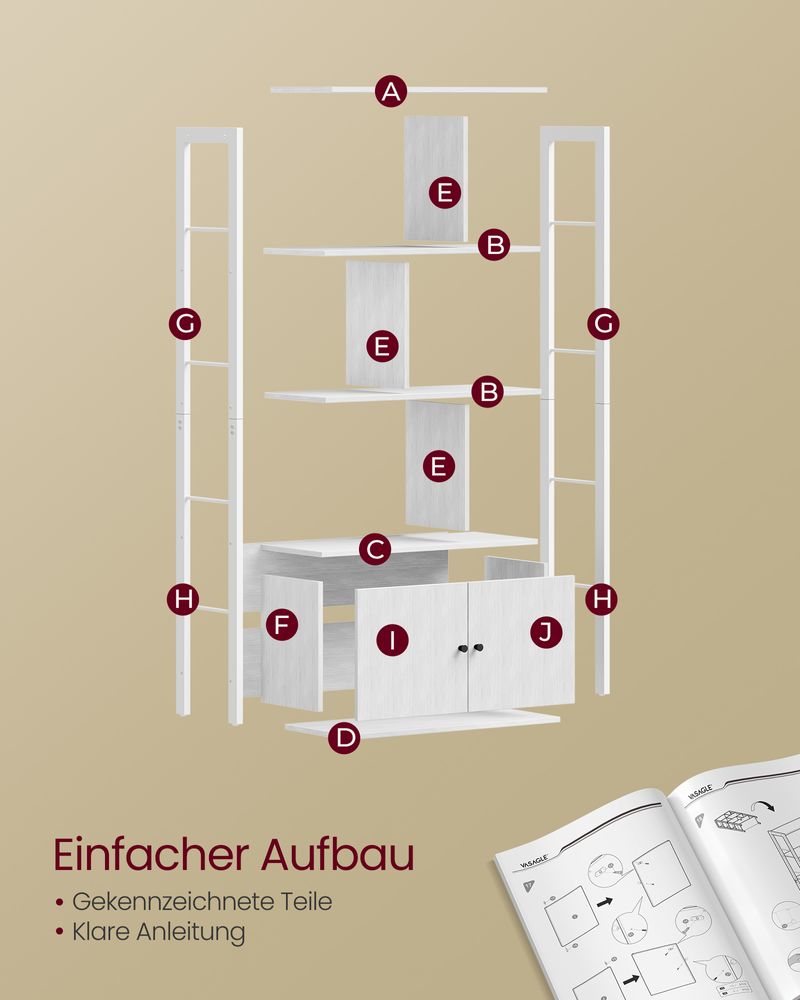Industriële Boekenkast met Zigzag Design – Stijlvol & Functioneel - De Vries Meubels
