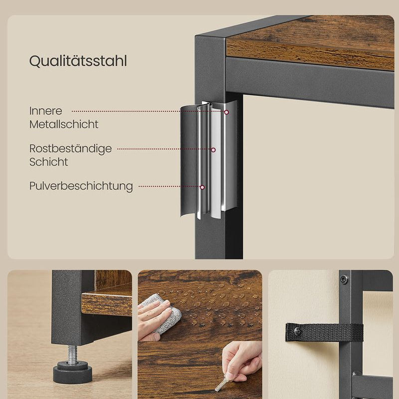 Industriële Kapstok met Bank en Schoenenrek – 4 - in - 1 Ontwerp - De Vries Meubels