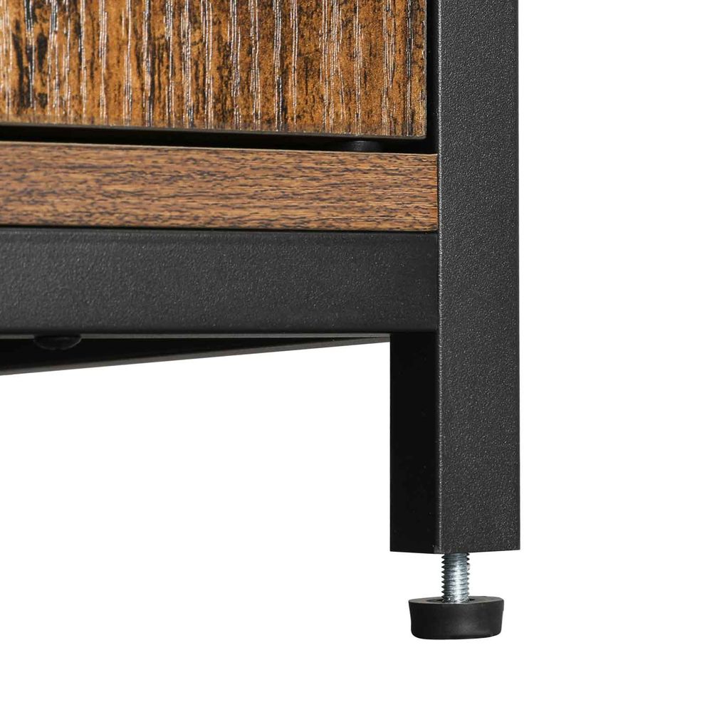 Industriële Kast met Deuren en Open Vakken - Veelzijdige Opberger - De Vries Meubels