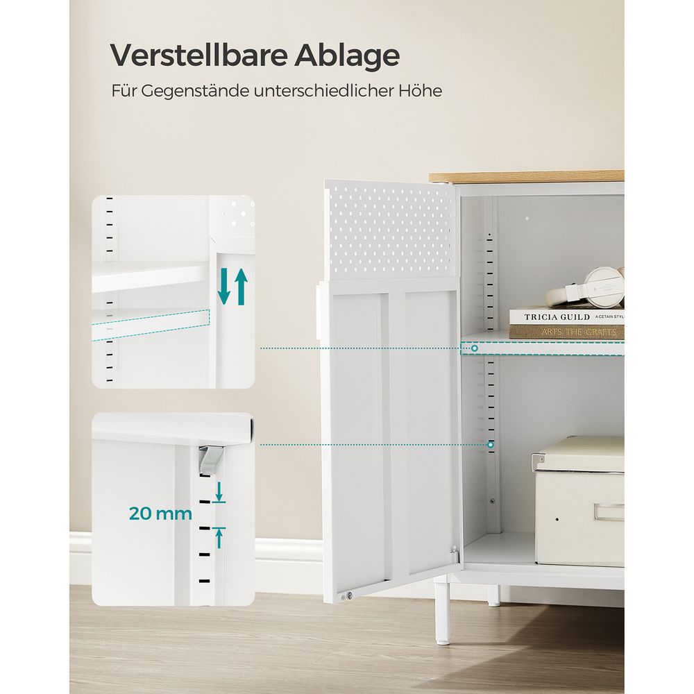 Industriële Opbergkast met Verstelbare Plank - Stijlvol - De Vries Meubels