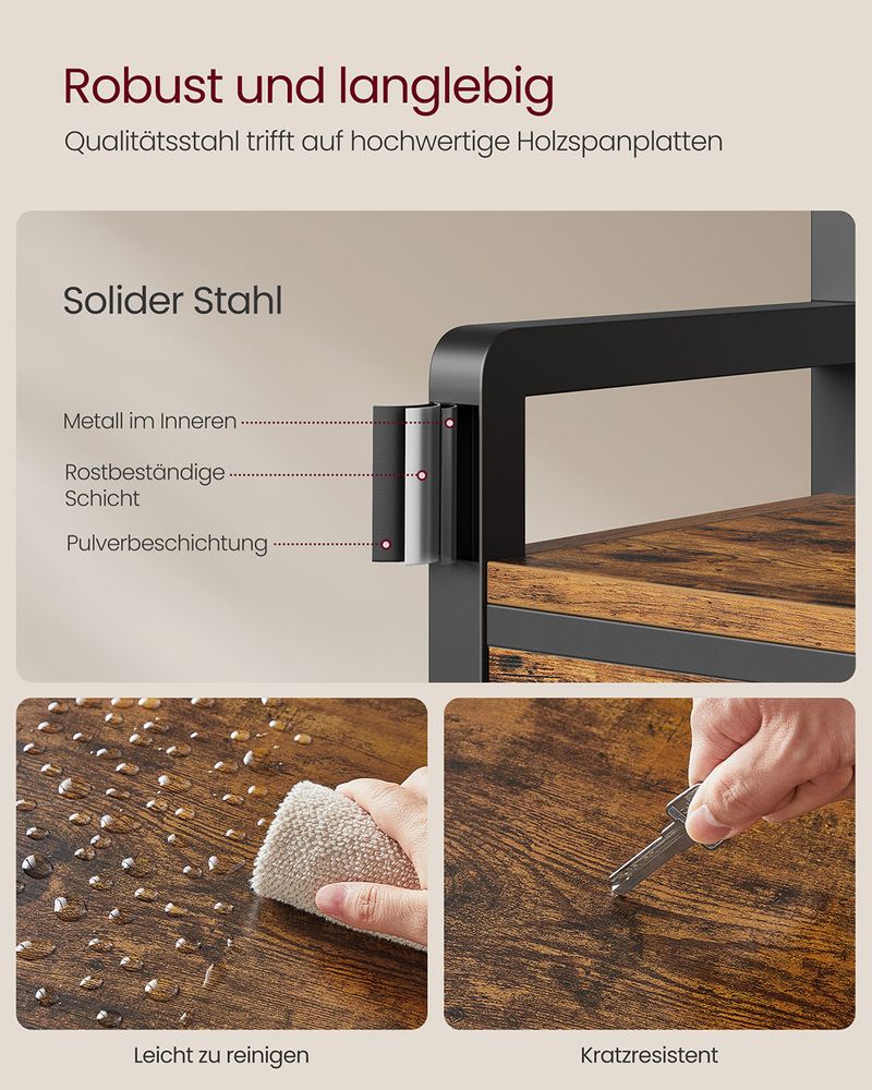 Kapstok met Schoenenrek, Lades en Kledingroede – 6 - in - 1 Halmeubel - De Vries Meubels