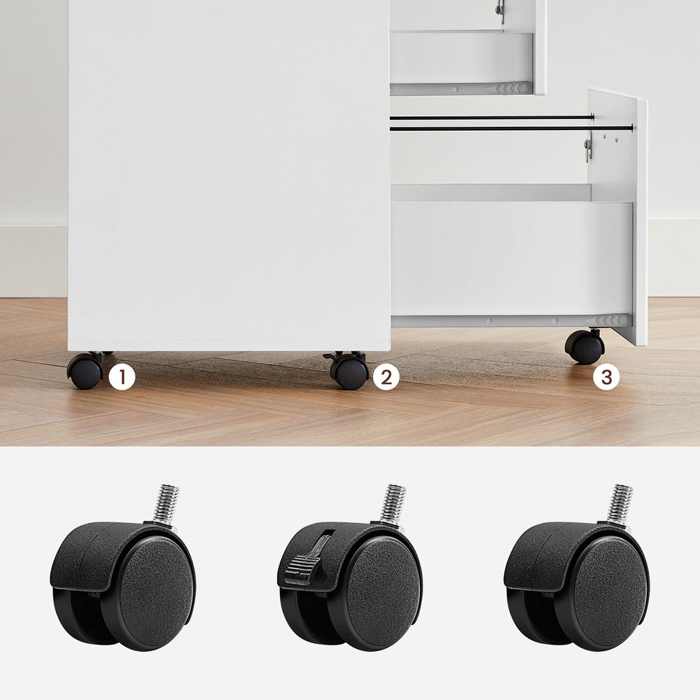 Ladeblok met Slot – Archiefkast met 2 Laden en Verstelbare Stangen - De Vries Meubels