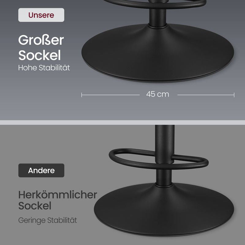 Luxe Barstoelen Set van 2 - Verstelbaar - 360° Draaibaar - De Vries Meubels