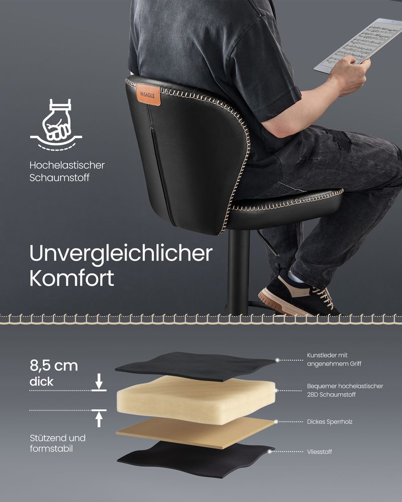 Luxe Barstoelen Set van 2 - Verstelbaar - 360° Draaibaar - De Vries Meubels