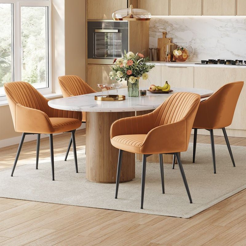 Luxe eetkamerstoelen met armleuning - De Vries Meubels