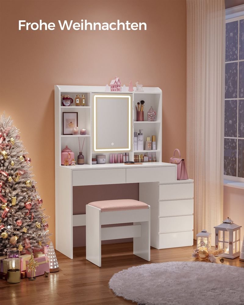 Make - uptafel met LED - verlichting en veel opbergruimte - Modern en Praktisch - De Vries Meubels