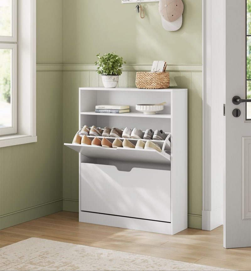 Moderne schoenenkast met verstelbare indeling en extra opbergruimte - De Vries Meubels