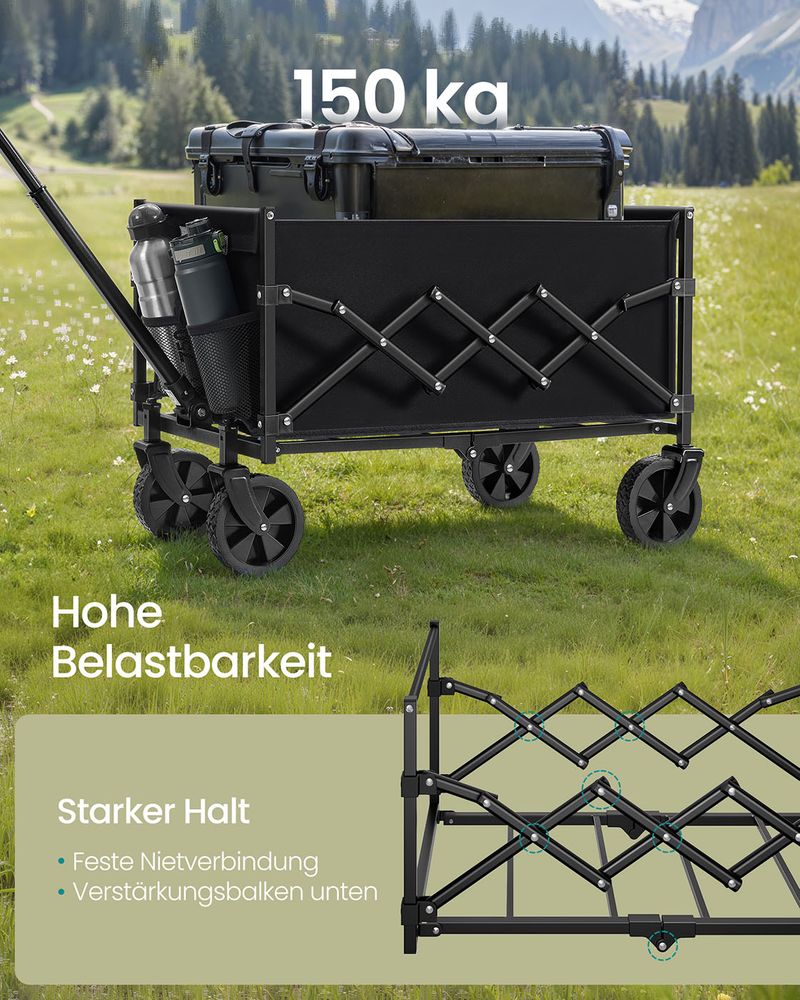 Opvouwbare Handkar - Bolderkar - Boodschappenkar - De Vries Meubels