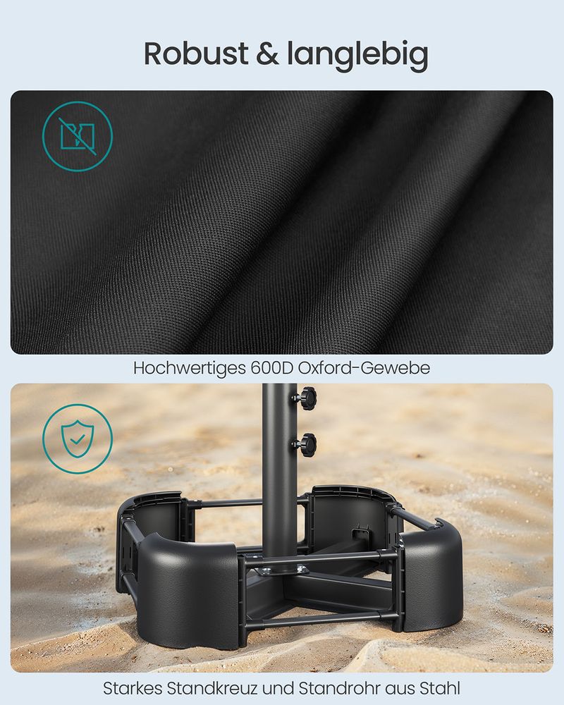 Parasolvoet met Gewichtszak - Stabiele Parasolstandaard voor Diverse Parasols - De Vries Meubels