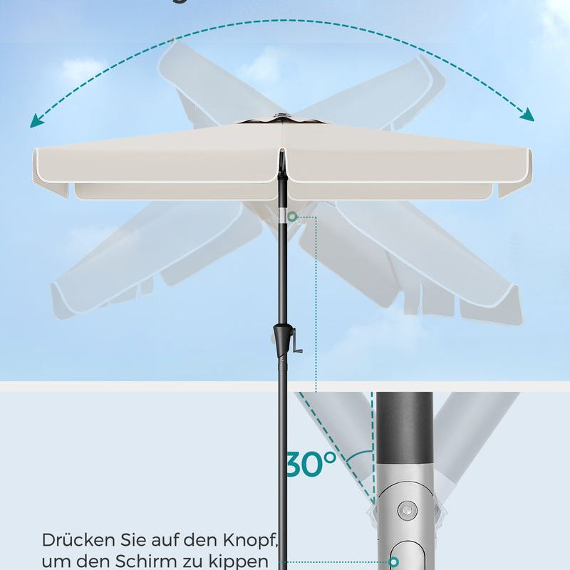 Rechthoekige Parasol - Balkon Parasol met Kantelfunctie - UV - bescherming - De Vries Meubels