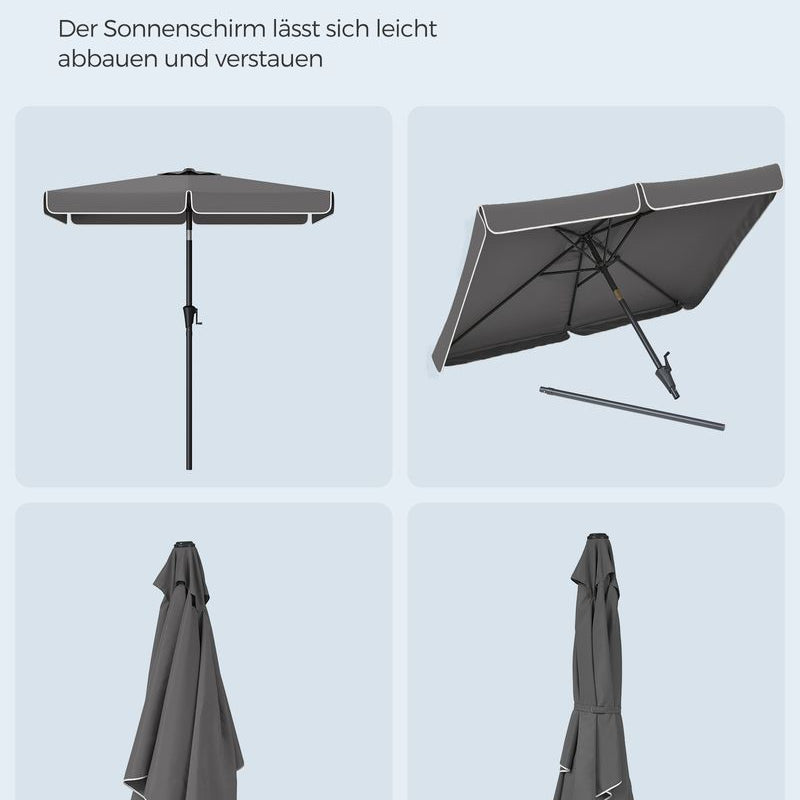 Rechthoekige Parasol - Balkon Parasol met Kantelfunctie - UV - bescherming - De Vries Meubels