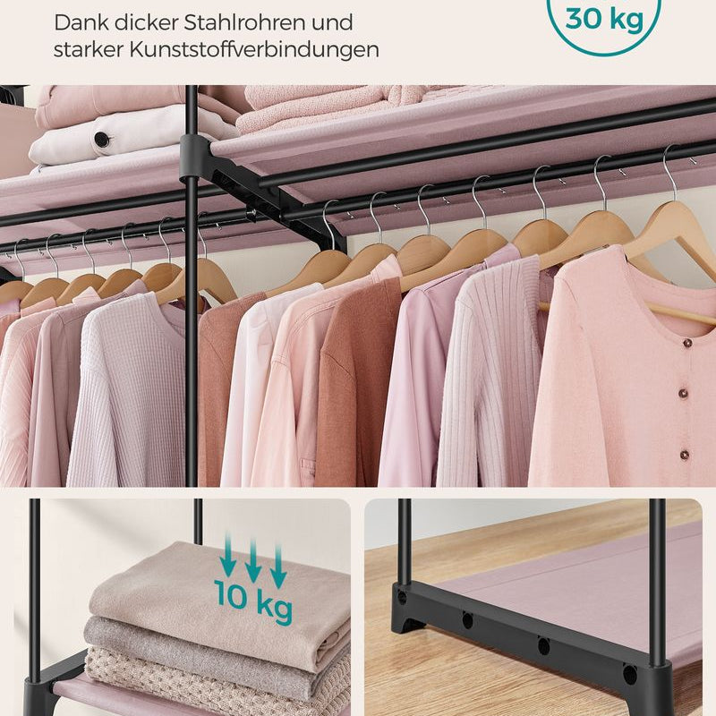 Ruime Stoffen Kledingkast met Beschermhoes en Kledingroedes - De Vries Meubels