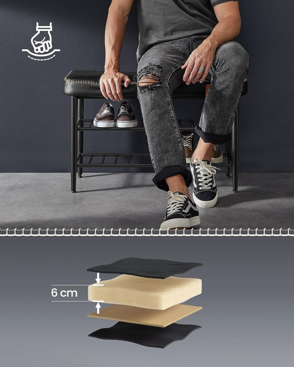 Schoenenbank - Schoenenopslag - Bank met Schoenenplanken - De Vries Meubels